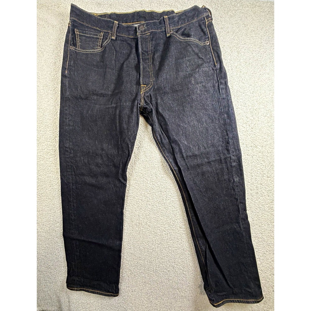 Levi's 501 Original Jeans Men's 38x32 Black Rigid Shrink To Fit Button Fly
